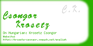 csongor krosetz business card